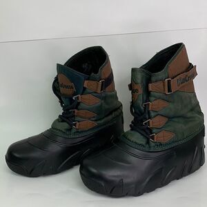 LaCrosse green and black lace up Duck boots